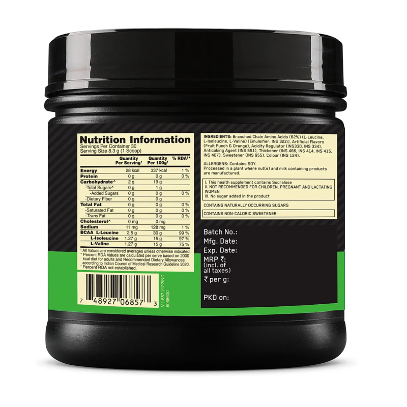 Optimum Nutrition (ON) BCAA, 250gram, 30 Servings - Image 3