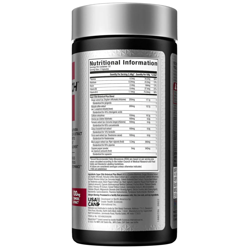 Muscletech Hydroxycut Hardcore Super Elite Fat Burner | 100 Caps - Image 3