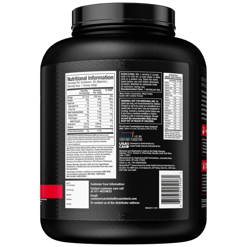 Muscletech Nitrotech Whey Protein - Image 2