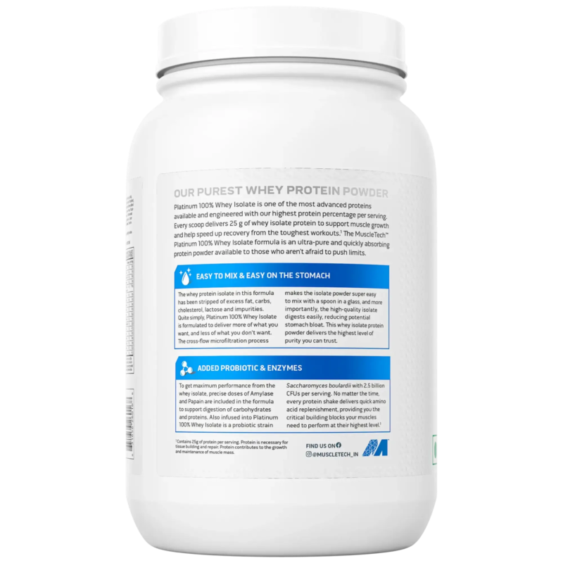 Muscletech Whey Isolate | Easy to Digest | Added Probiotics - Image 3