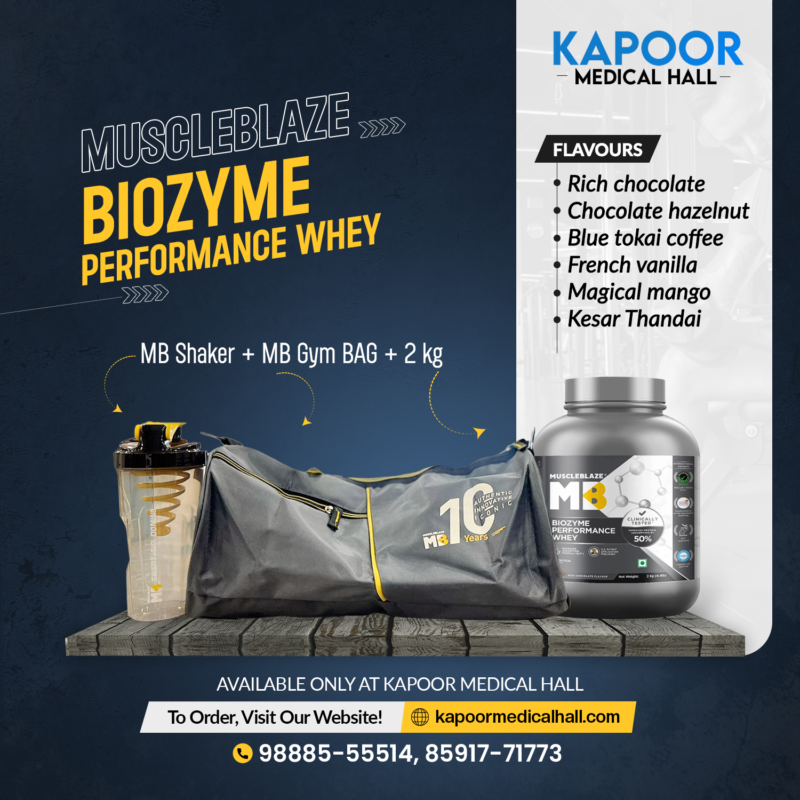 Muscleblaze Biozyme Performance Whey With Free Mb Gym Bag And Mb