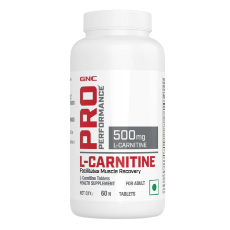GNC Pro Performance L-Carnitine Tablets 500mg - 60 Tablets | facilitates muscle recovery & amino acid | healthy weight management