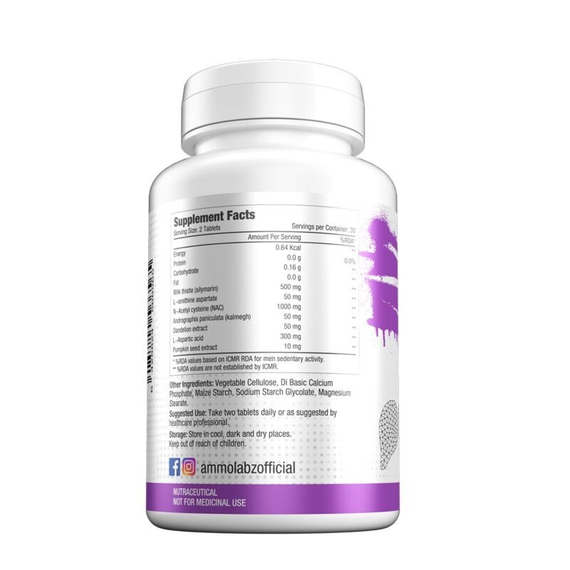 Ammo Labz Liver Support | 60 Tablets for Detox & Protection - Image 2