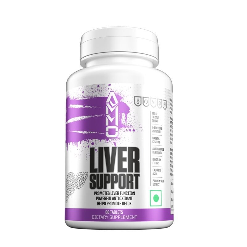 Ammo Labz Liver Support | 60 Tablets for Detox & Protection | l ornithine aspartate and pumpkin seed extract