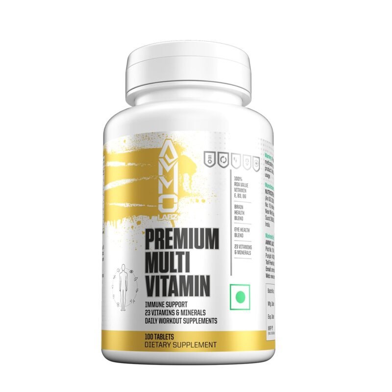 Ammo Labz Premium Multivitamin | 100 Tablets for Daily Support | vitamins & minerals | daily workout supplement and brain health blend