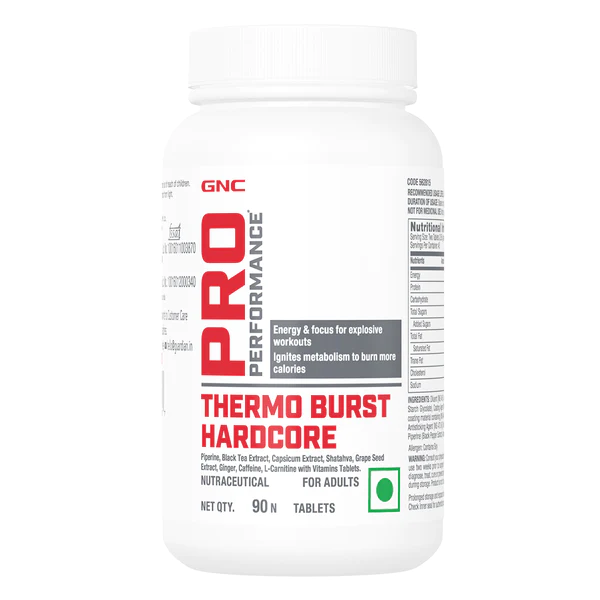 GNC Pro Performance Thermoburst Hardcore - Fat Burner for Explosive ...