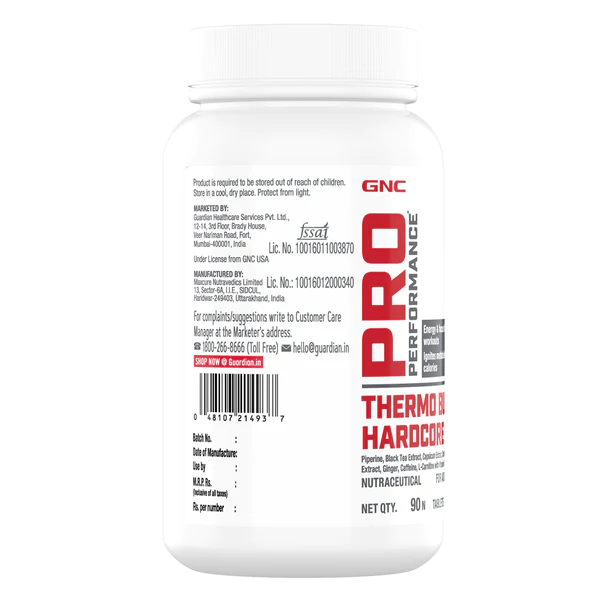 GNC Pro Performance Thermoburst Hardcore - Fat Burner for Explosive ...