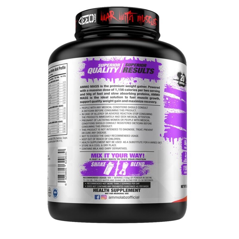 Ammo Labz Ammo Mass ( Muscle Mass Gainer ) - Image 2