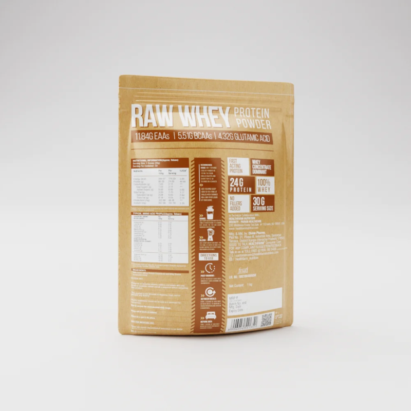 HealthFarm (HF) Raw Whey 1kg | Pure Protein Supplement - Image 2