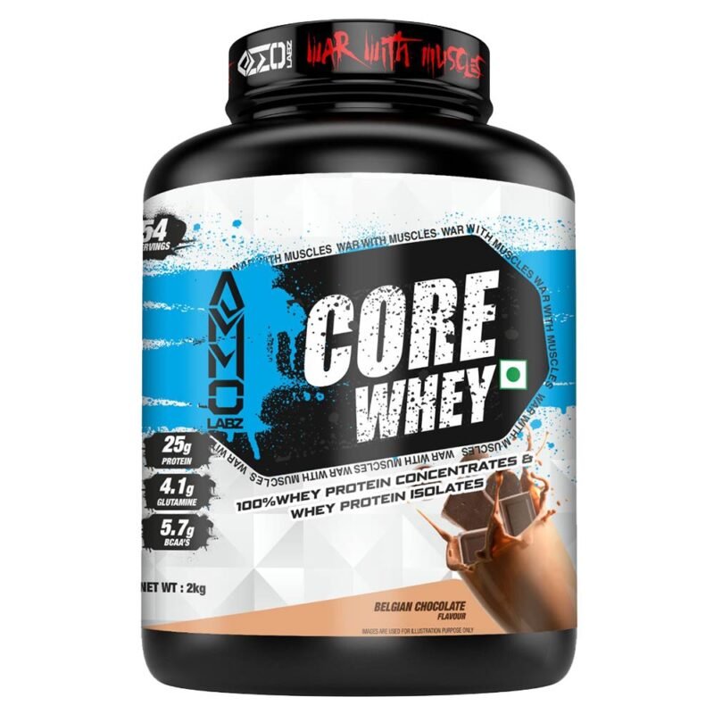 Ammo Labz Core Whey 2 kg – Muscle Growth & Recovery | bcaa amino acids, protein & glutamine