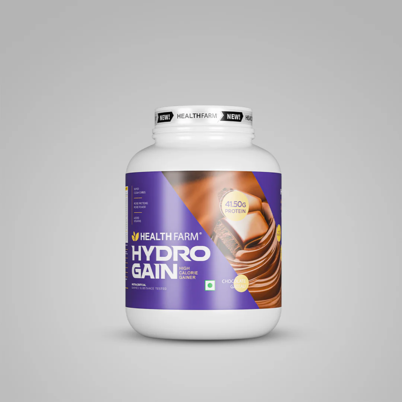 HealthFarm Hydro Gain Mass Gainer – High-Calorie Chocolate