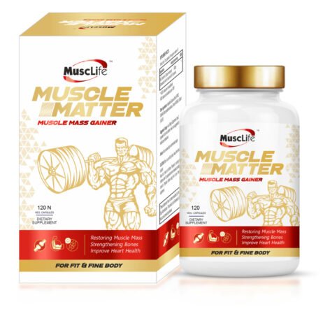 Musclife Muscle Matter Capsules | Muscle Gain & Bone Strength | strengthening bones, bodybuilding and muscle support supplements | restoring muscle mass