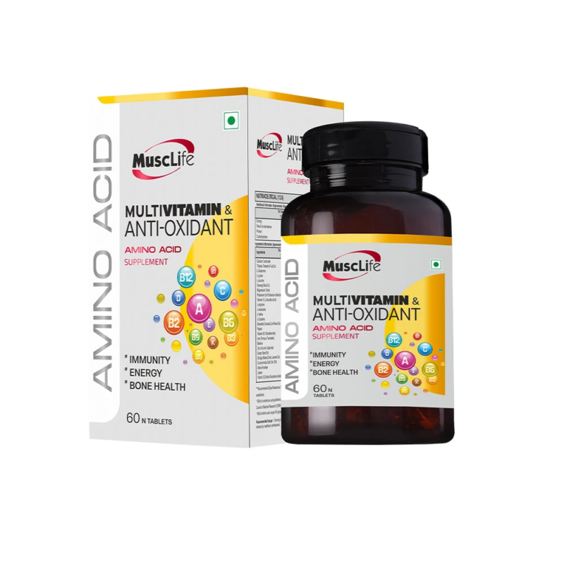 Musclife Multivitamin Amino Supplement - 60 Tablets for Health | antioxidant vitamins