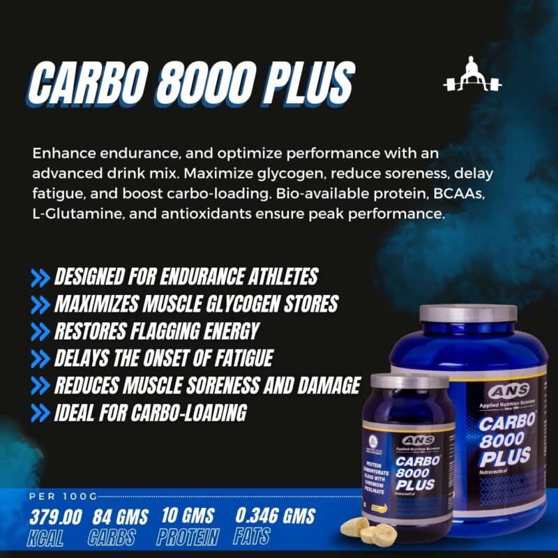 Carbo 8000 Plus | ANS | 1kg | Best Carbohydrate Supplement - Image 3