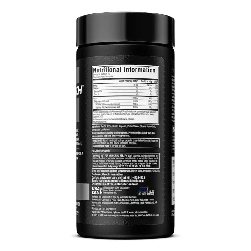 MUSCLETECH™ PLATINUM Omega Fish Oil Softgel Capsules - Image 3