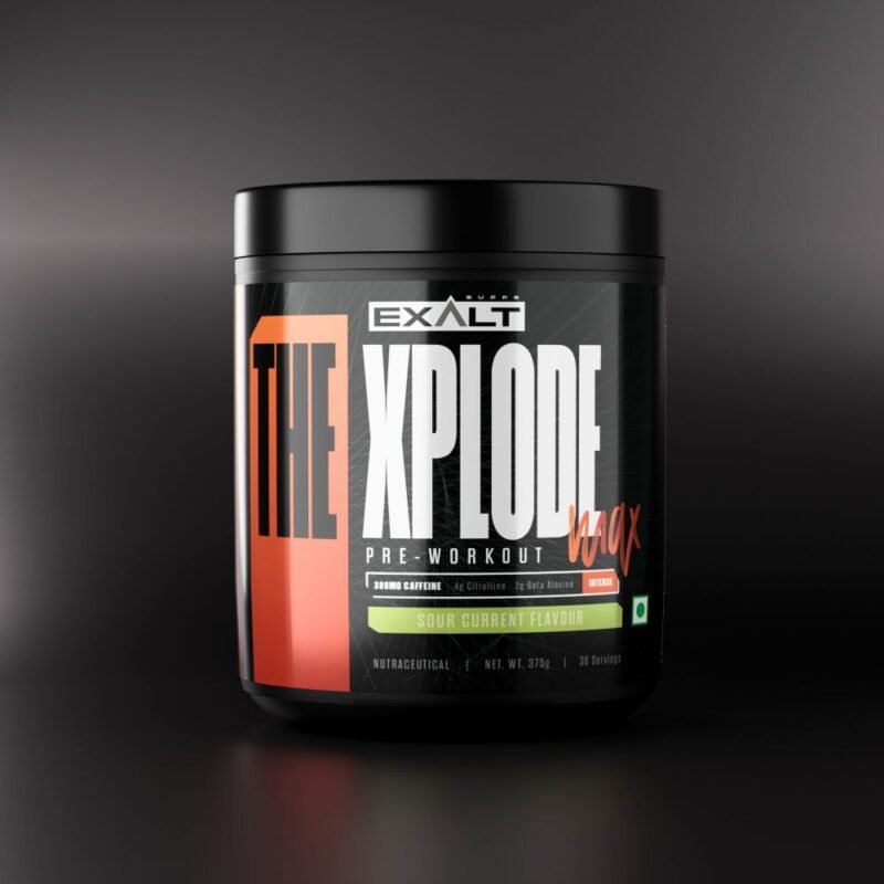 Exalt Supps The Xplode Pre Workout | 30 Servings | Kiwi Strawberry flavour | caffeine & muscle recovery