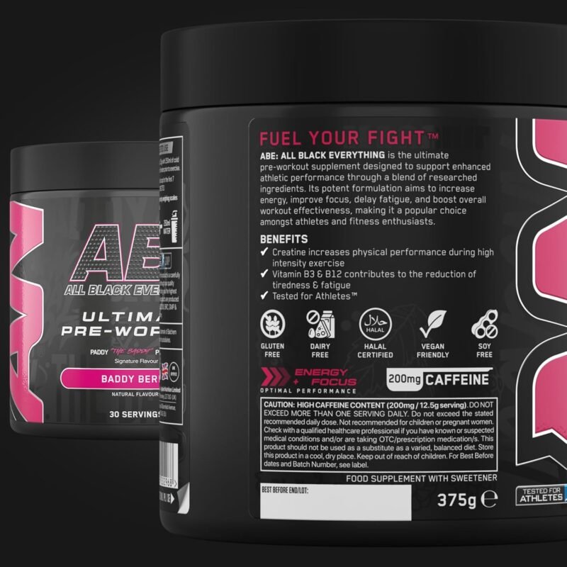 ABE Pre Workout - 30 Servings, 2g Beta Alanine, Highly Potent | UK Made - Image 4