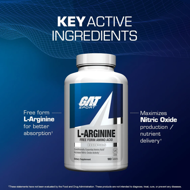 GAT L-Arginine 180 Tablets | Essential Amino Acid - Image 4