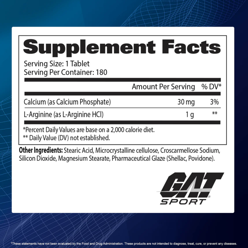 GAT L-Arginine 180 Tablets | Essential Amino Acid - Image 6