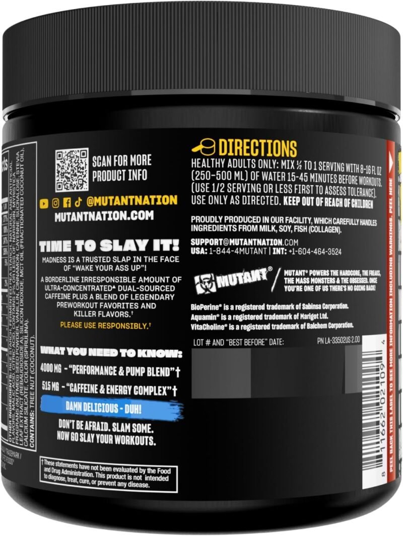 Mutant Madness Pre Workout - 30 Scoops | Made in Canada - Image 6