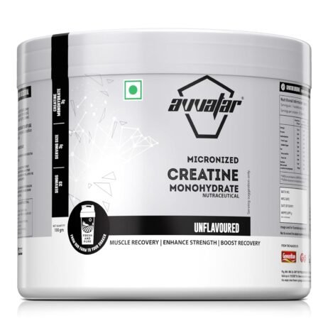 Avvatar Creatine Monohydrate 100g - Micronized Creatine | 2024
