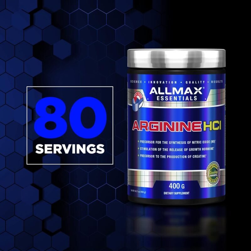 Arginine HCL ALLMAX - 80 Servings | Pure Amino Acid Support - Image 3