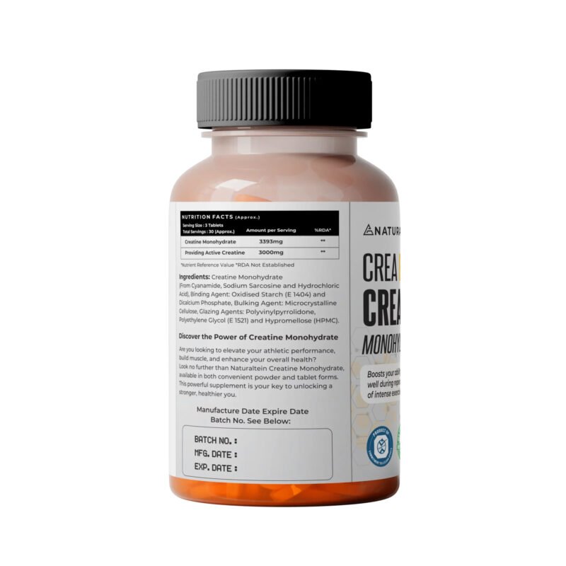 NATURALTEIN Creatine Monohydrate Tablets (100% Pure) - Image 2