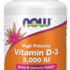 Now Foods Vitamin D-3 5000 IU - 120 Softgels | Immune Support