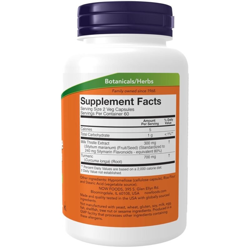 NOW Milk Thistle Extract 150mg - Liver Support & Silymarin 120mg | USA Made - Image 3