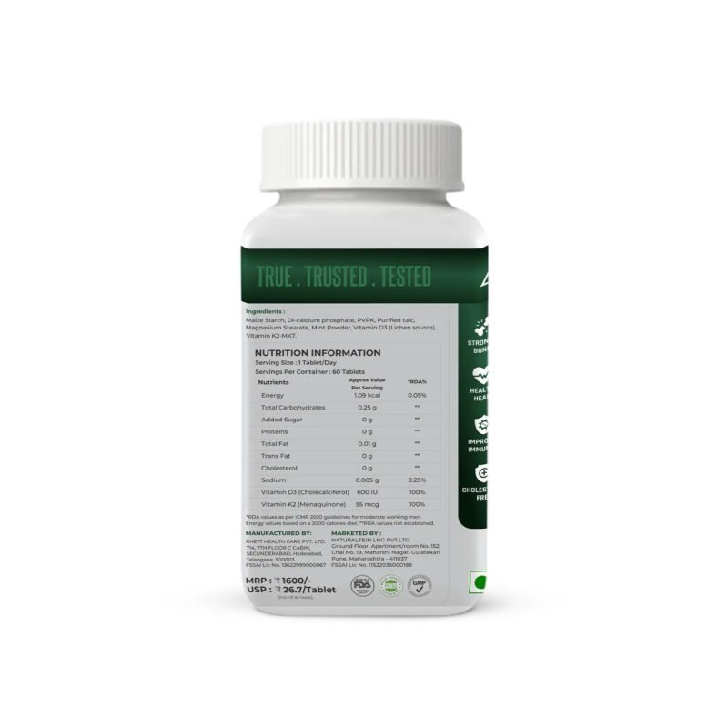 NATURALTEIN – Vitamin K2+D3 (60 Tablets) - Image 2