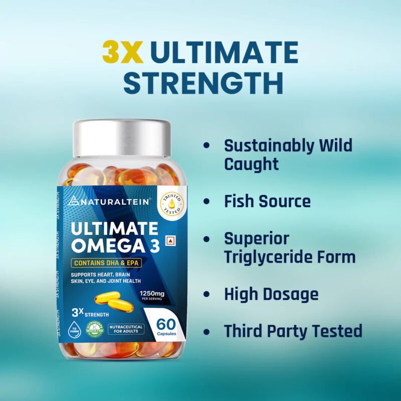 NATURALTEIN Omega 3 Triple Strength (60 Capsules) - Image 3