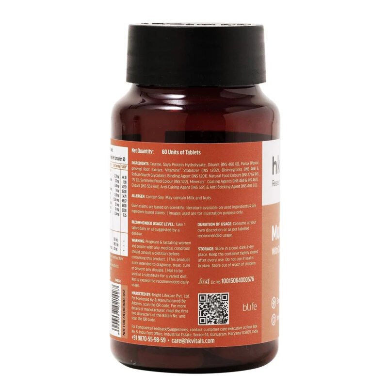 HK Vitals Multivitamin with Zinc & Vitamin C | 60 Tablets - Image 5