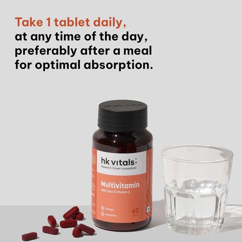 HK Vitals Multivitamin with Zinc & Vitamin C | 60 Tablets - Image 7