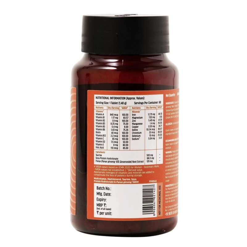 HK Vitals Multivitamin with Zinc & Vitamin C | 60 Tablets - Image 4