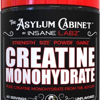 Insane Labz Creatine Monohydrate 300g | Pure Creatine Power & asylum cabinet