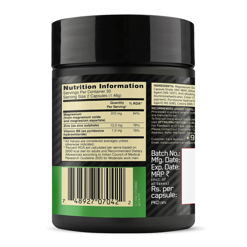 Optimum Nutrition Zinc Magnesium Aspartate Capsules, Capsules - Image 3