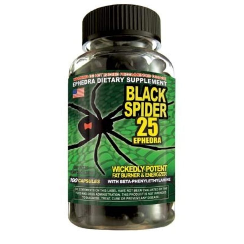 Cloma Pharma Black Spider Fat Burner, 100 Capsules