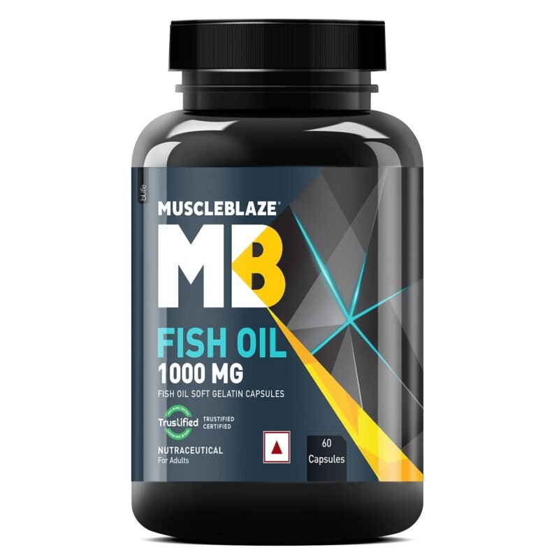 MuscleBlaze (MB) Omega 3 Fish Oil 1000mg