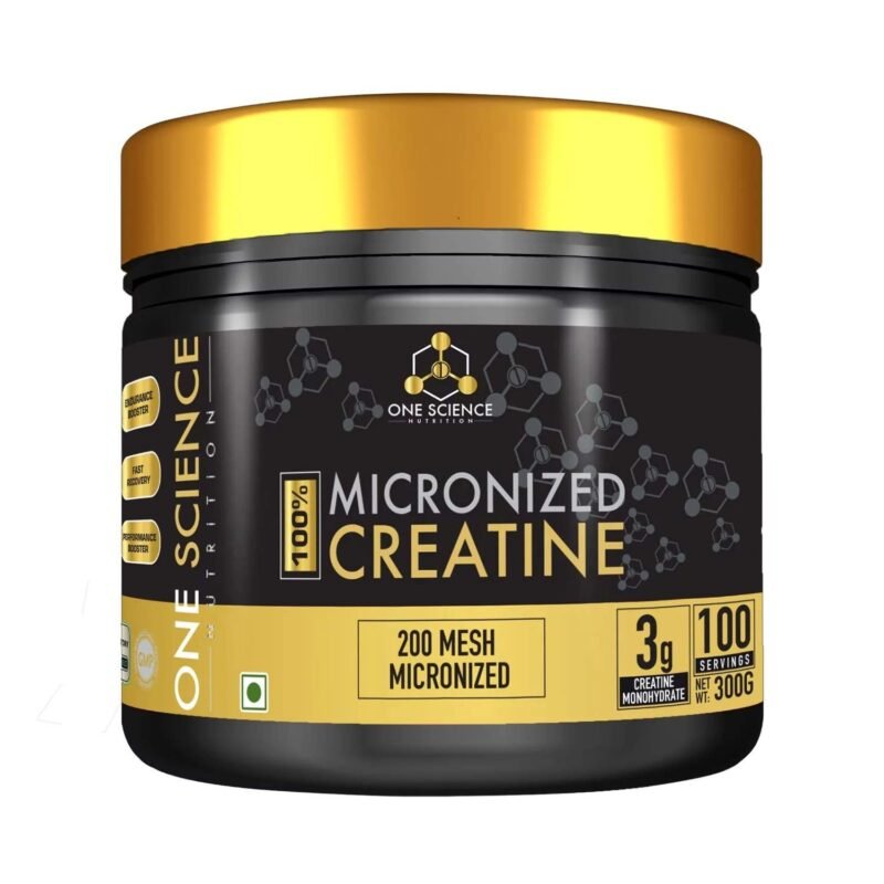 One Science Nutrition 100% Micronized Creatine - 100 Servings | improve physical performance and increases protein synthesis | superior absorption