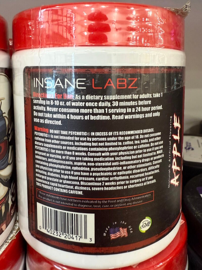 Insane Labz Psychotic Pre Workout 35 Servings | Fit Fleet Imports - Image 3