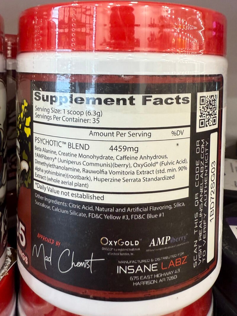 Insane Labz Psychotic Pre Workout 35 Servings | Fit Fleet Imports - Image 4