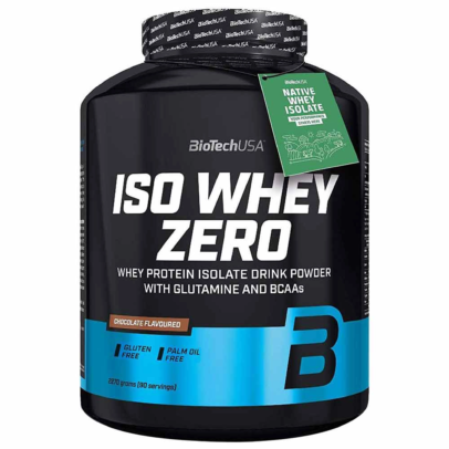 BioTech USA Iso Whey Zero 2.27 kg | BCAA, L-Glutamine | palm oil free and no preservatives | growing muscle tissues