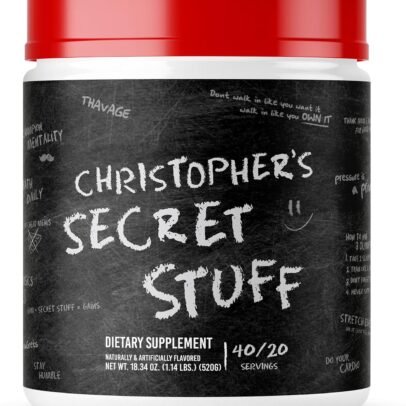CBUM's RAW Christopher's Secret Stuff Pre Workout | 40 Servings | support cellular hydration and pump powder | improve workout performance & boost nitric oxide