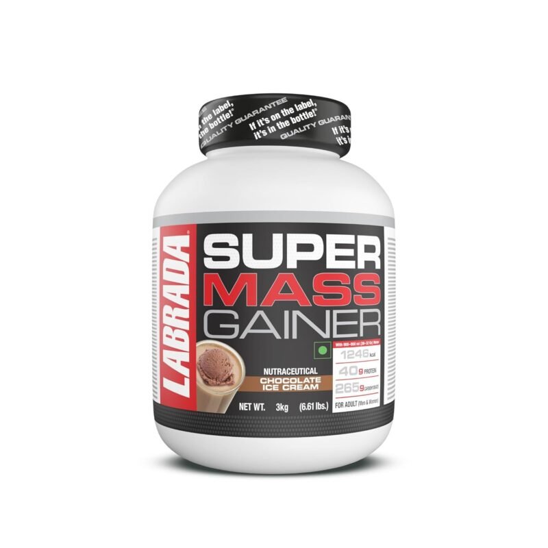 Labrada Super Mass Gainer | Chocolate Flavour | High Calories | energy boosting carbohydrates and speed up recovery | kcal energy