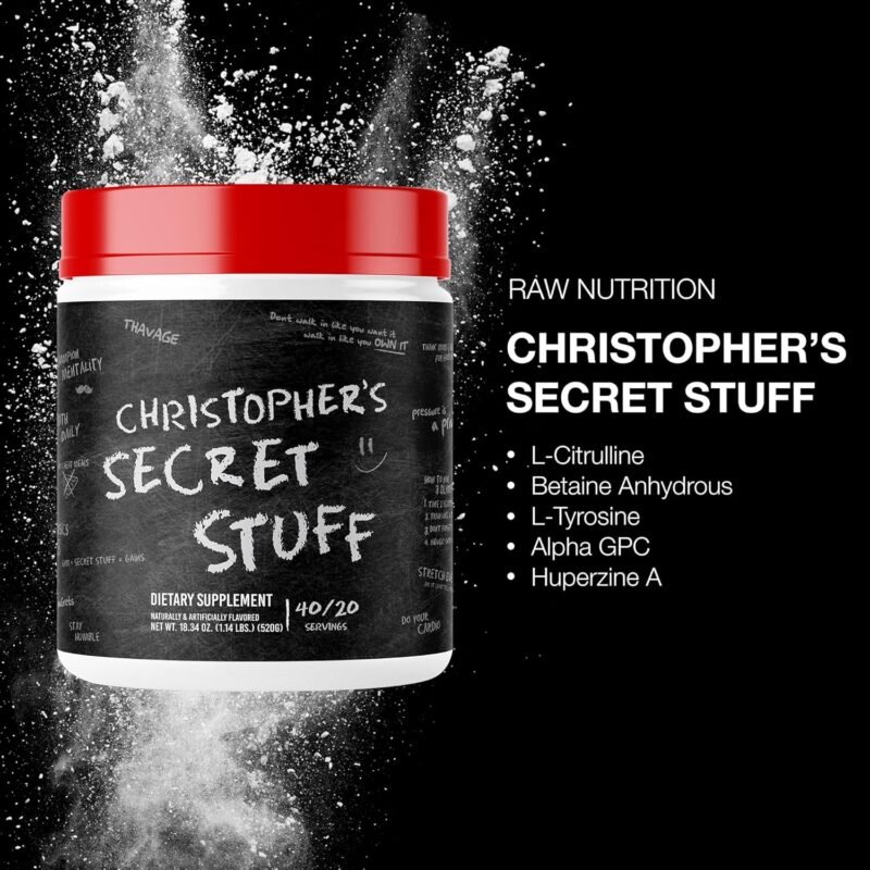 CBUM's RAW Christopher's Secret Stuff Pre Workout | 40 Servings - Image 4