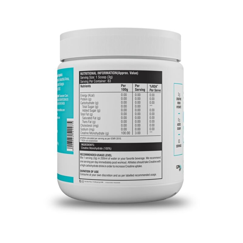 Healthfarm Creatine Monohydrate 250g | Boosts Muscle Power - Image 3