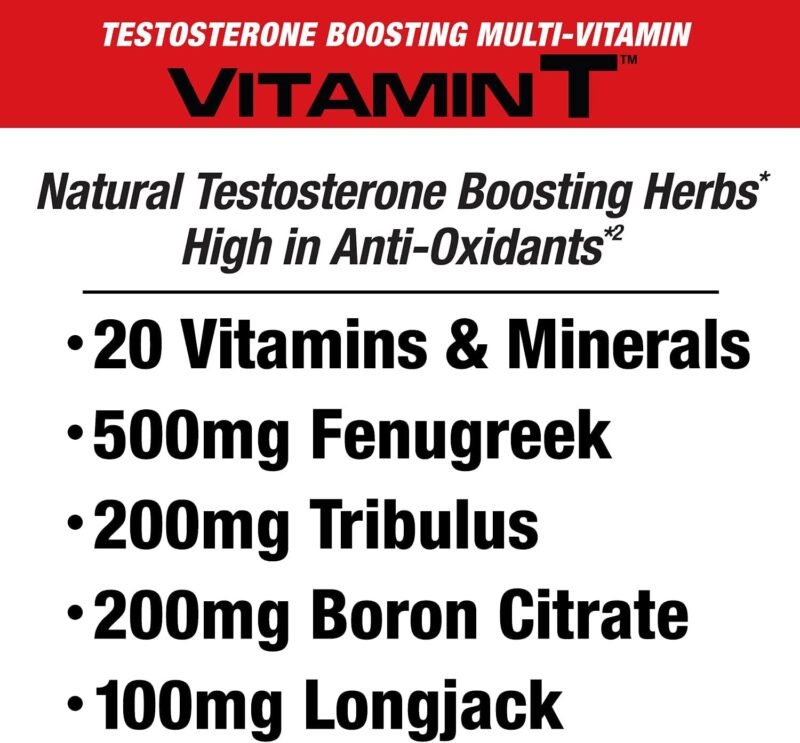 Musclemeds Vitamin T ( Multi-vitamin + Testosterone Booster ) Made in USA - Image 3
