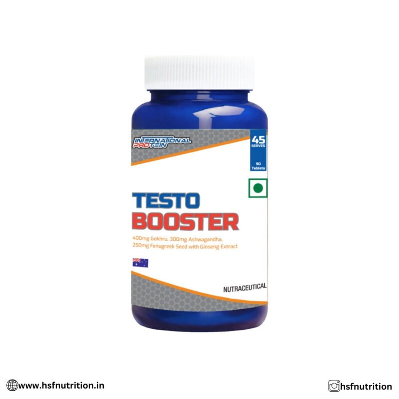 International Protein Testo Booster | 90 Tablets | boost testosterone levels, muscle repair and growth | hormonal balance and fenugreek extract