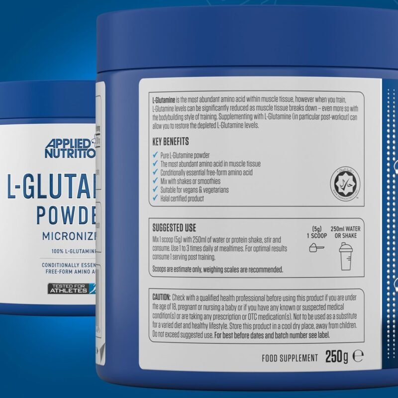 Applied Nutrition L-Glutamine Powder | Pure Glutamine for Recovery | Made in UK - Image 3