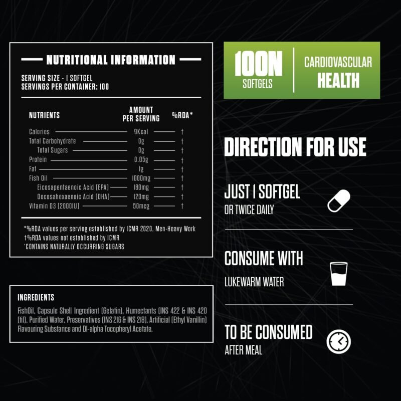 Exalt Supps The Mandate Fish oil Capsules | 100 Capsules - Image 2